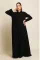 عباية كريب ناعم أسود 082