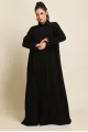 عباية كريب ناعم أسود 082