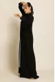 عباية كريب ناعم أسود 082