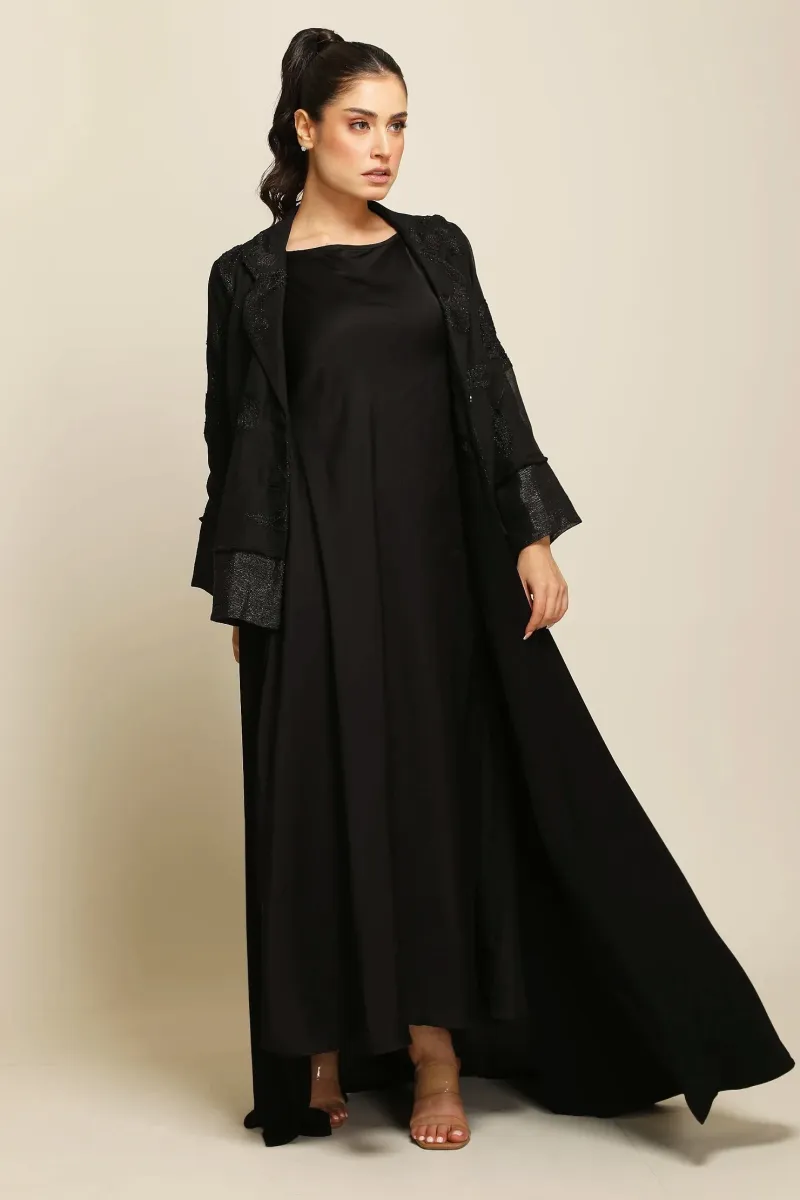 عباية لينين فاخر و كريب بستايل جاكت 037