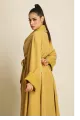 عباية دبل فيس سلك ثقيل أصفر مطفي 084