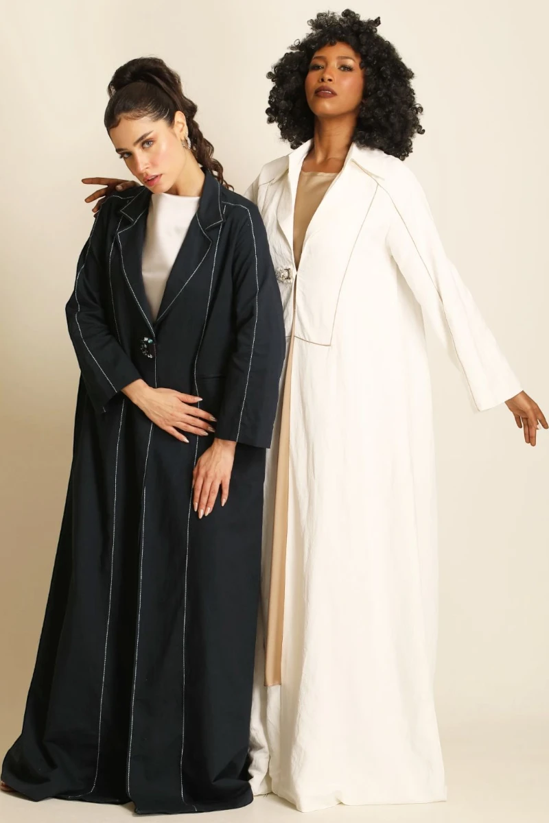 عباية لينين أوف وايت 079