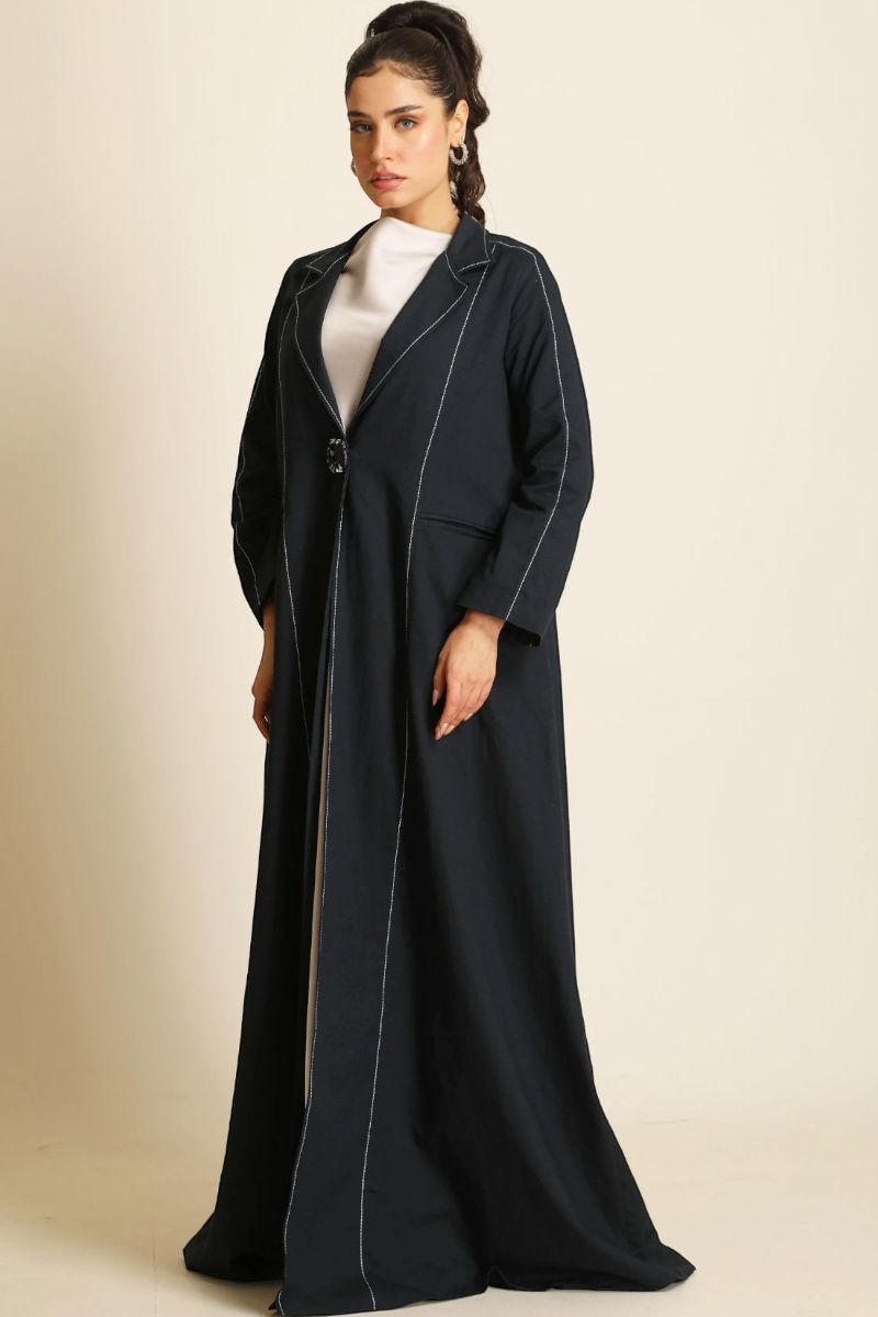 عباية لينين أزرق ( نيڨي بلو ) 078