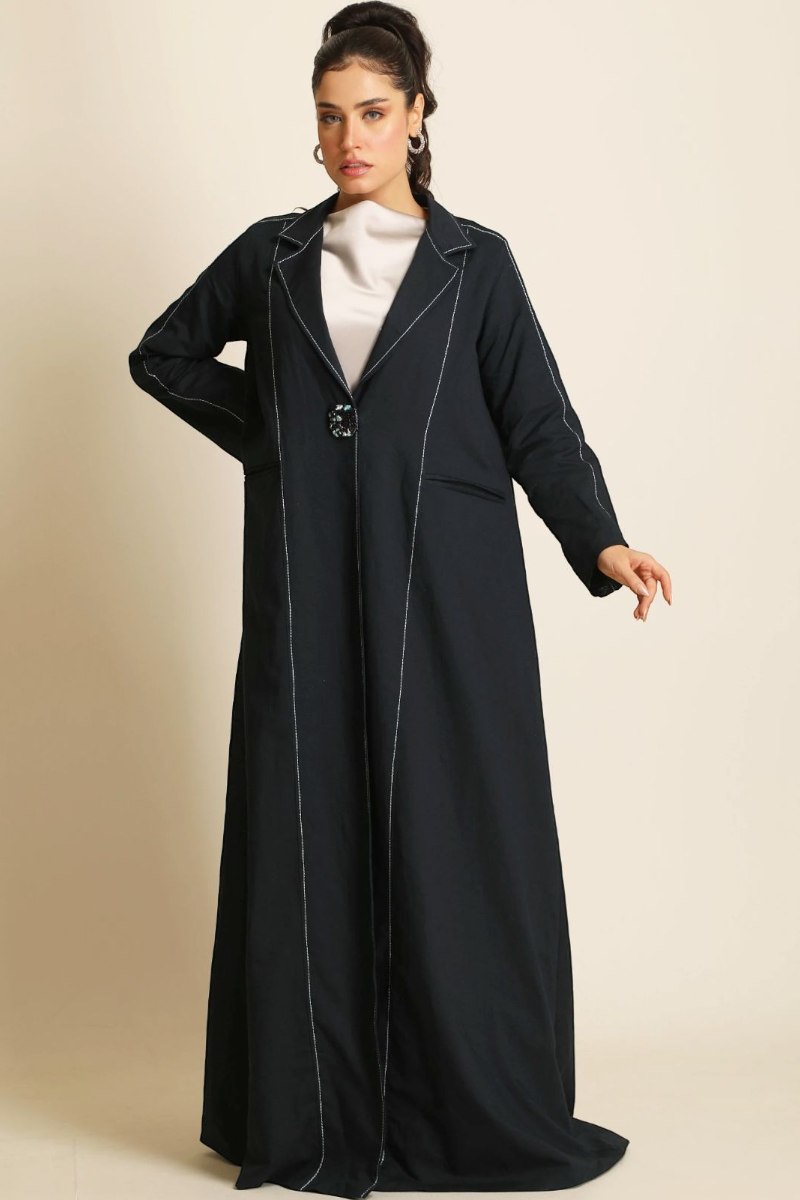 عباية لينين أزرق ( نيڨي بلو ) 078