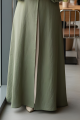 عباية لينين لون أخضر زيتوني 01074