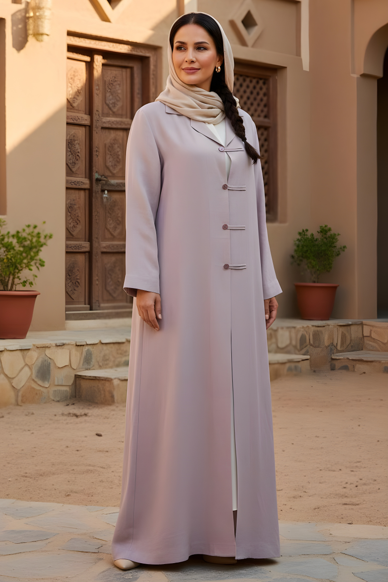 عباية لينين لون ڤويليت هادئ 01080 عباية لينين لون ڤويليت هادئ 01080