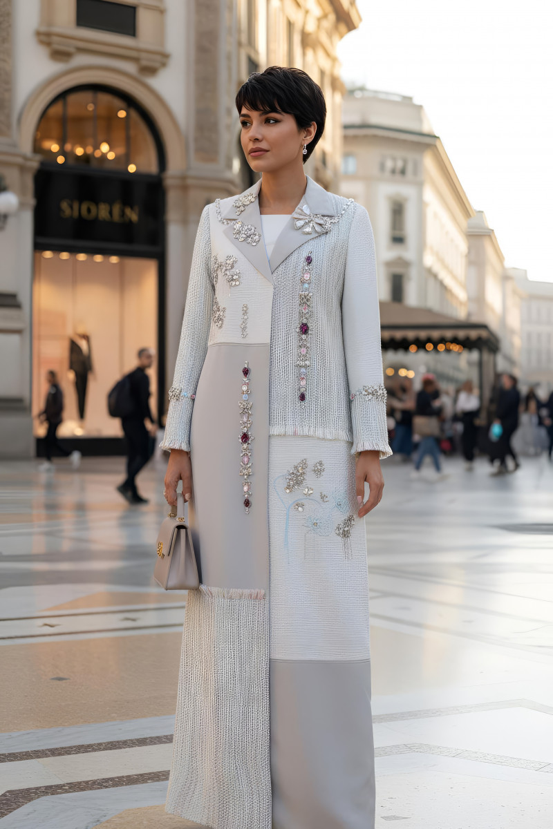 عباية بلاتية من الألوان الهادئة 01089 عباية بلاتية من الألوان الهادئة 01089