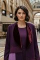 Abaya crepe and velvet maroon 01034
