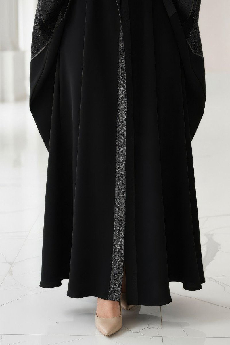 عباية 01056 عباية راقية من قماش الجاكار المعدني