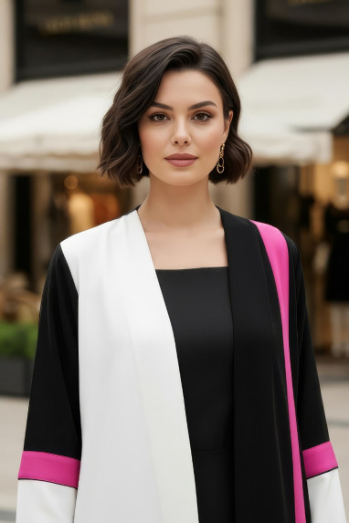 عباية كريب ودانتيل 01021