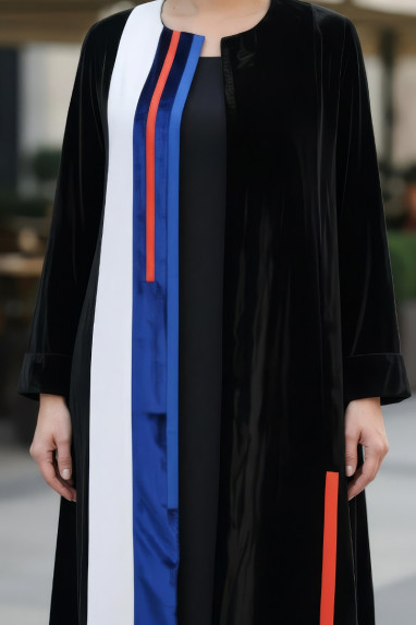 عباية كريب ومخمل 01033