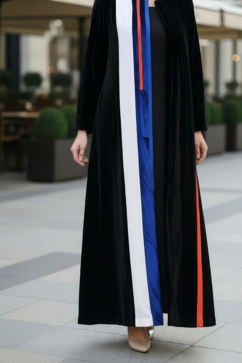 عباية كريب ومخمل 01033