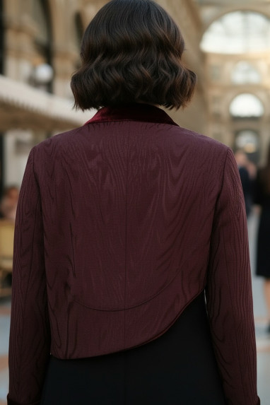 عباية كريب مع قطيفة حرير ومخمل 01040