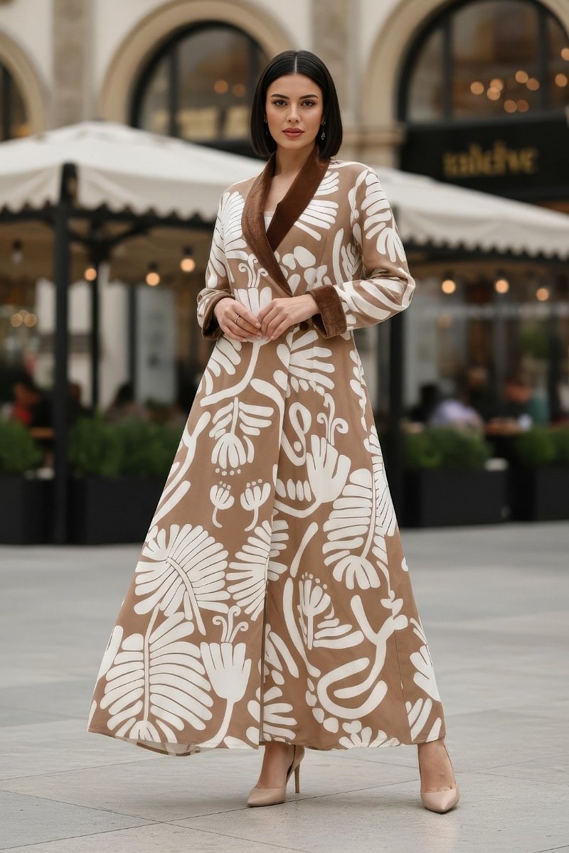 عباية 01061 قماش رايون مطبوع عباية 01061 قماش رايون مطبوع