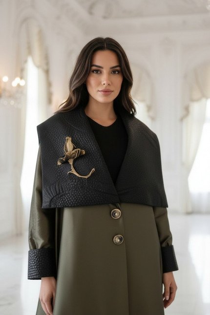 عباية أخضر زيتوني 01091