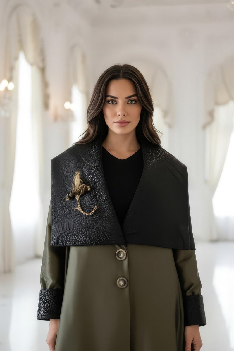 عباية أخضر زيتوني 01091 عباية أخضر زيتوني 01091