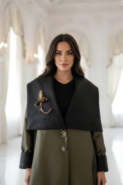 عباية أخضر زيتوني 01091