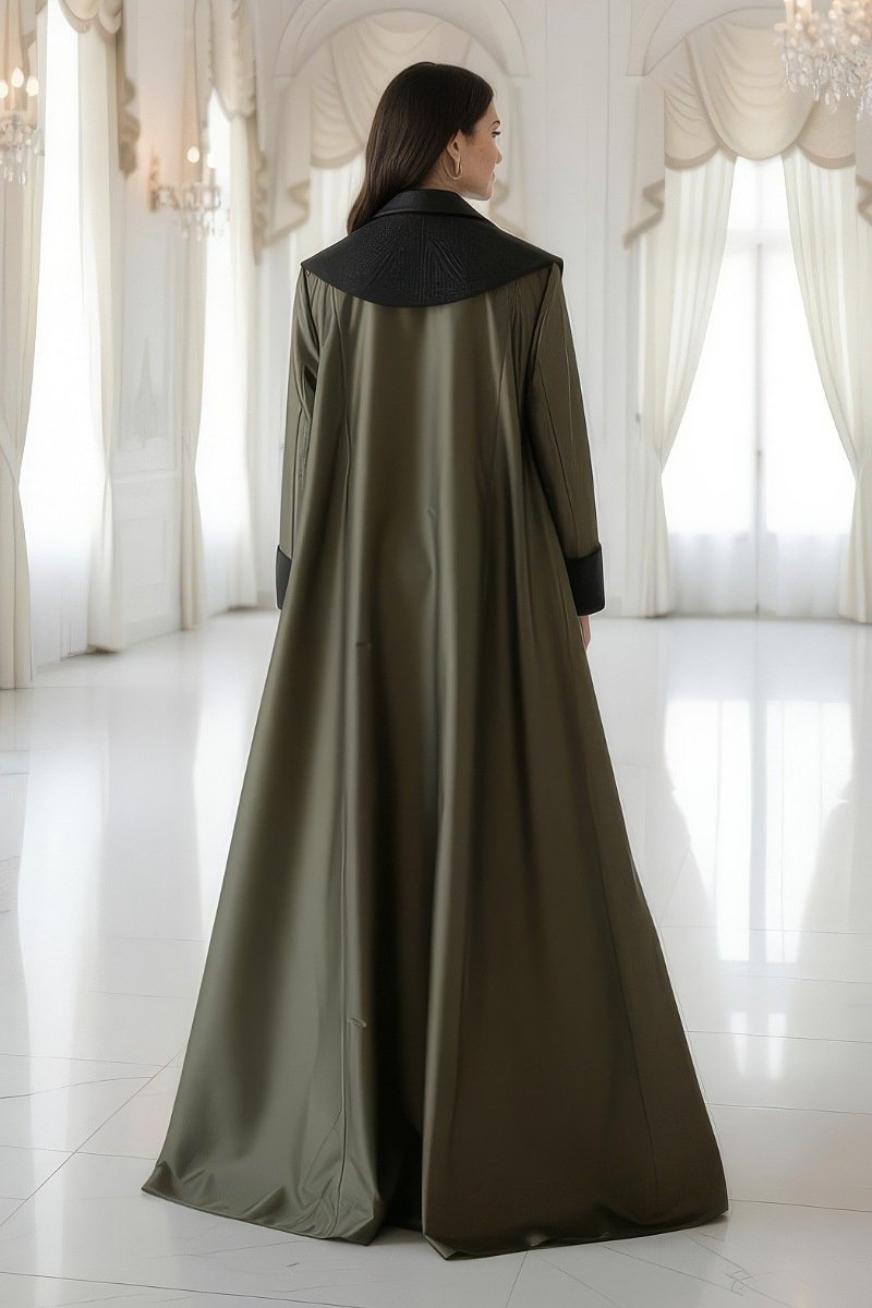 عباية أخضر زيتوني 01091 عباية أخضر زيتوني 01091