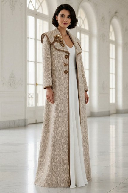 عباية من نسيج تويد الفاخر 010117