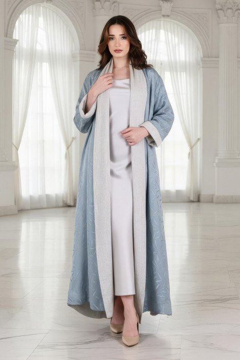 عباية 01054 عباية قابلة للعكس من الكتان الناعم