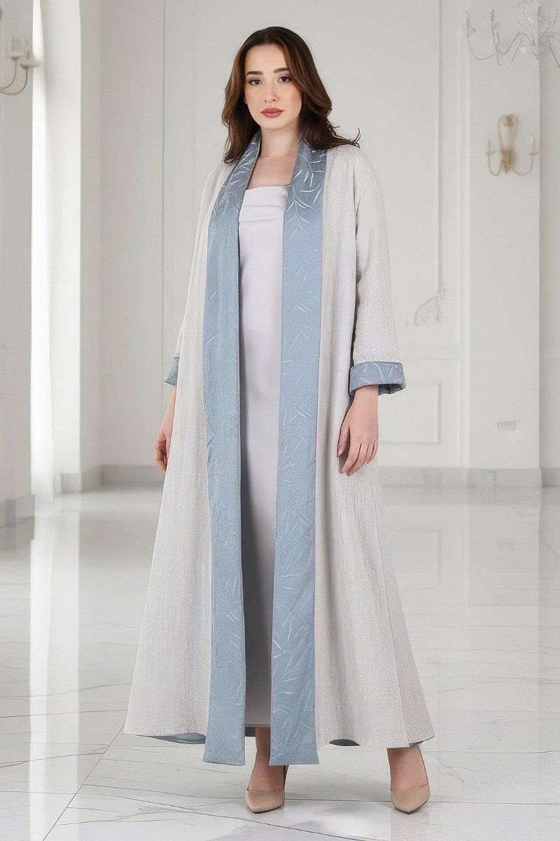 عباية 01054 عباية قابلة للعكس من الكتان الناعم