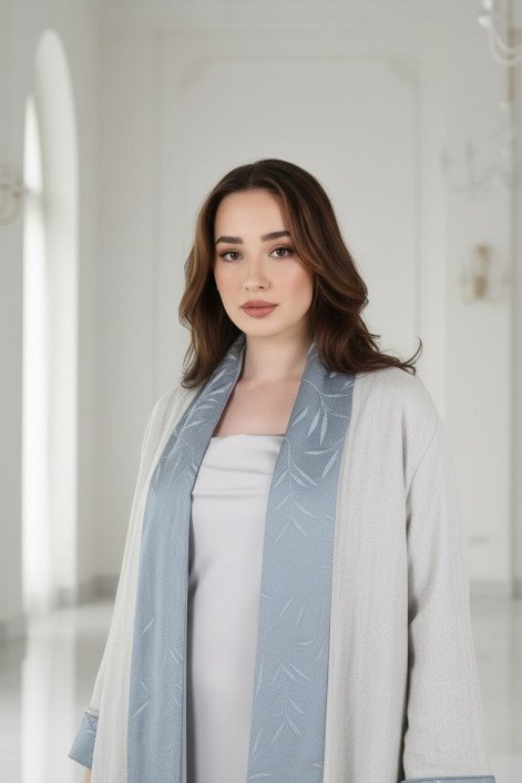 عباية 01054 عباية قابلة للعكس من الكتان الناعم