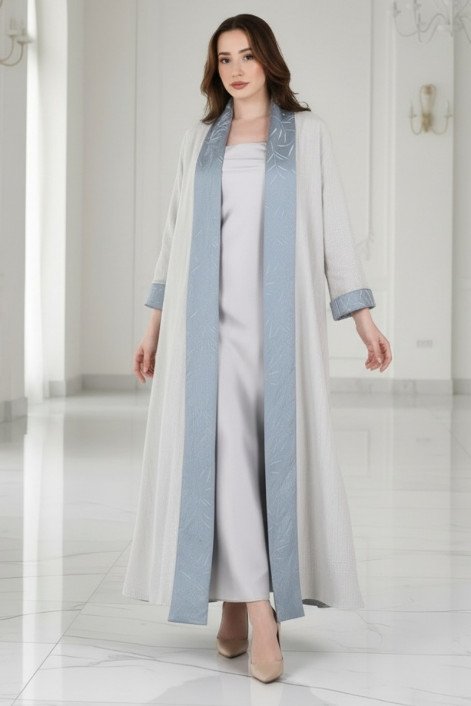 عباية 01054 عباية قابلة للعكس من الكتان الناعم