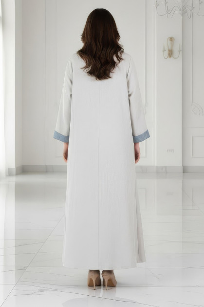 عباية 01054 عباية قابلة للعكس من الكتان الناعم