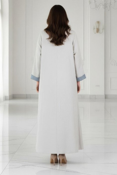 عباية 01054 عباية قابلة للعكس من الكتان الناعم