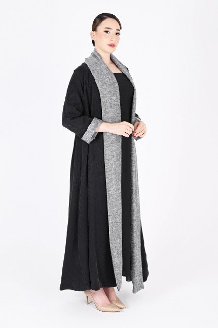 عباية تلبس من الجهتين لينين و حرير 01026