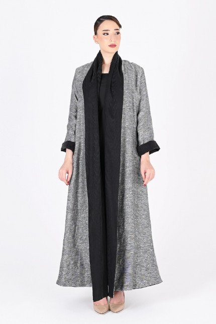 عباية تلبس من الجهتين لينين و حرير 01026