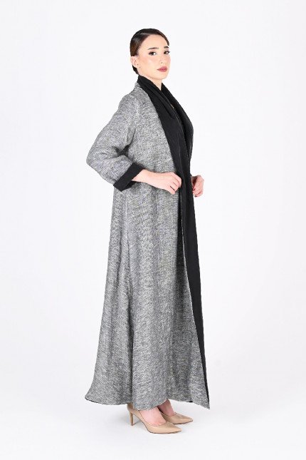 عباية تلبس من الجهتين لينين و حرير 01026