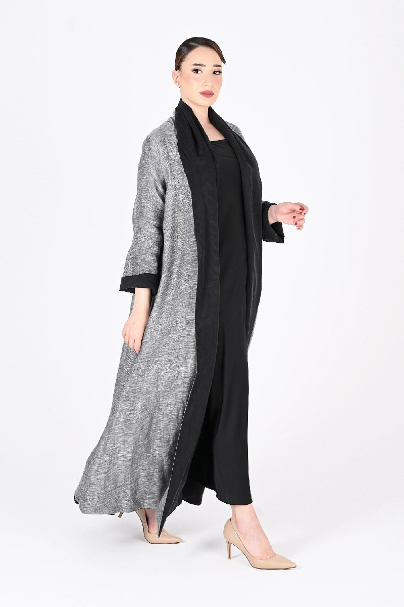 عباية تلبس من الجهتين لينين و حرير 01026