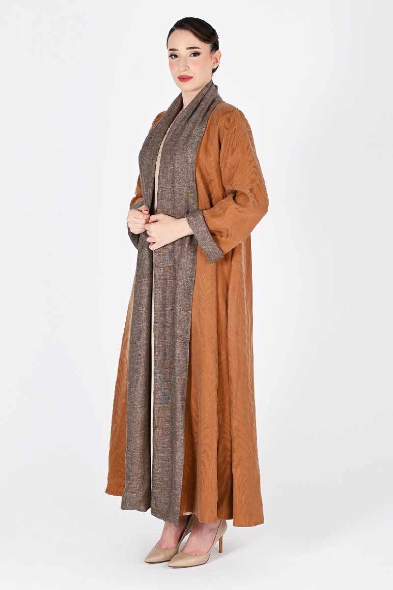 عباية تلبس من الجهتين لينين و حرير 01028