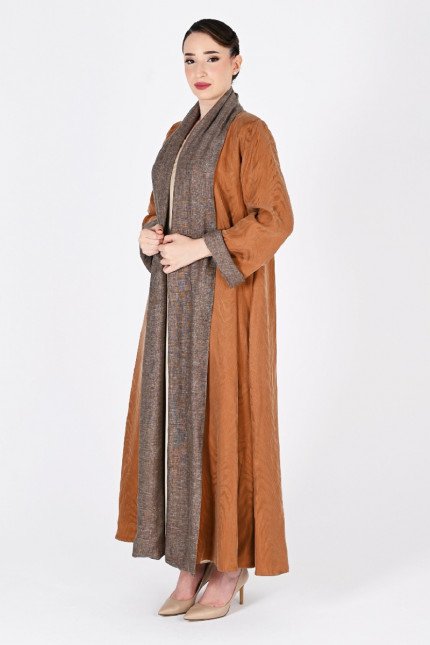 عباية تلبس من الجهتين لينين و حرير 01028