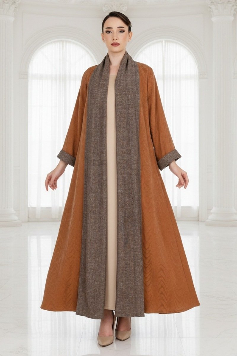 عباية تلبس من الجهتين لينين و حرير 01028