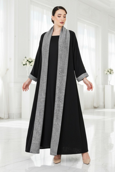 عباية تلبس من الجهتين لينين و حرير 01026