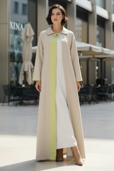 عباية من قماش التافتا الفاخر 010120