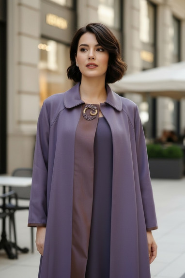 عباية من قماش التافتا الفاخر 010121