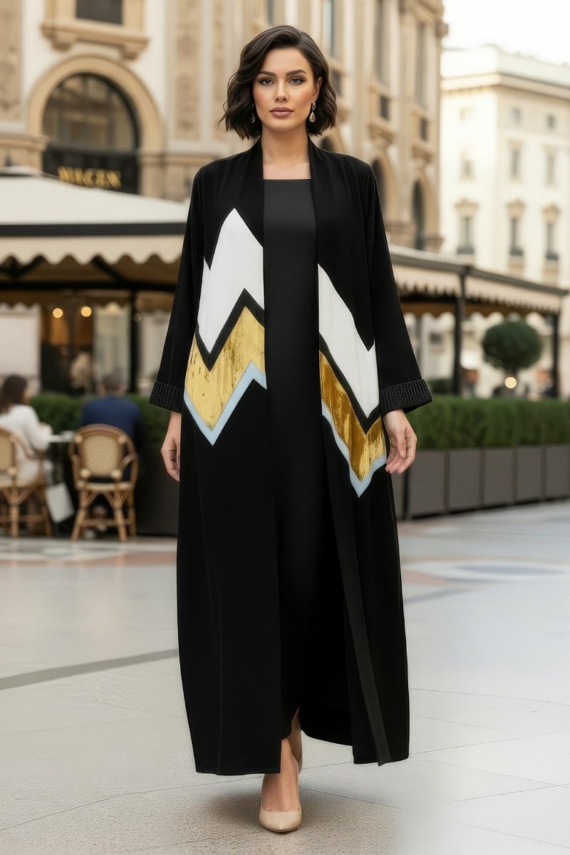 عباية كريب و مخمل 01030 عباية كريب و مخمل 01030