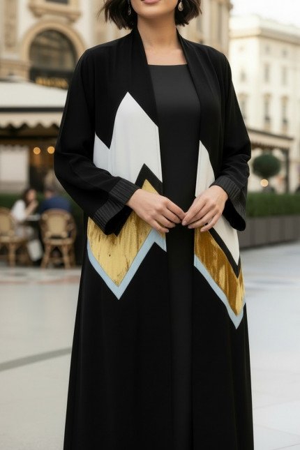 عباية كريب و مخمل 01030