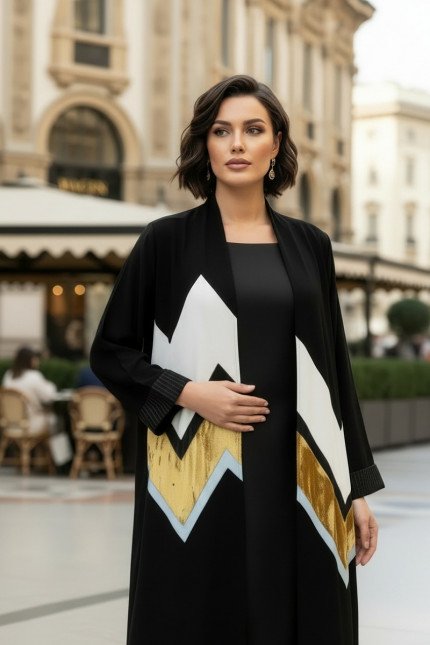 عباية كريب و مخمل 01030