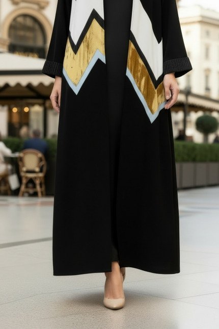 عباية كريب و مخمل 01030