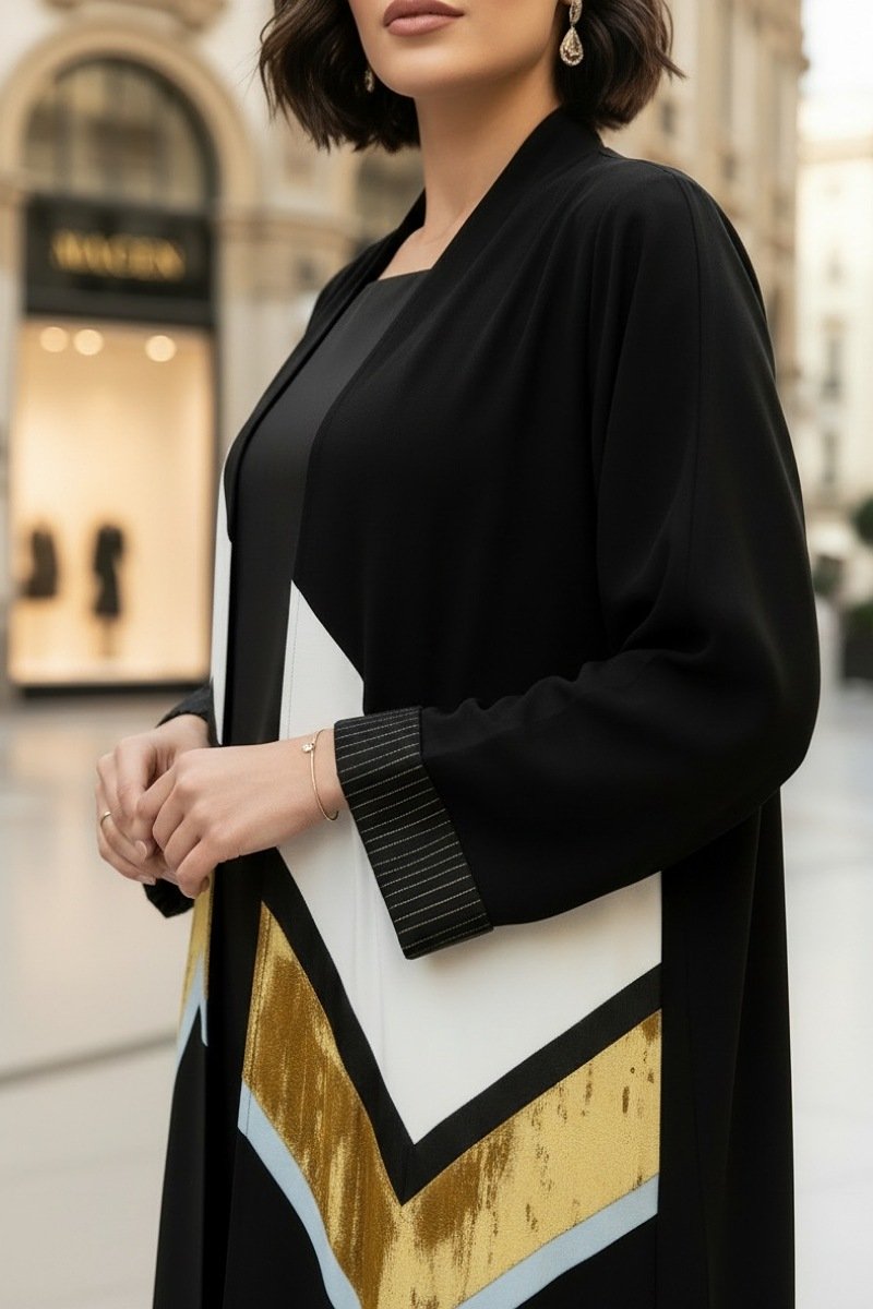 عباية كريب و مخمل 01030