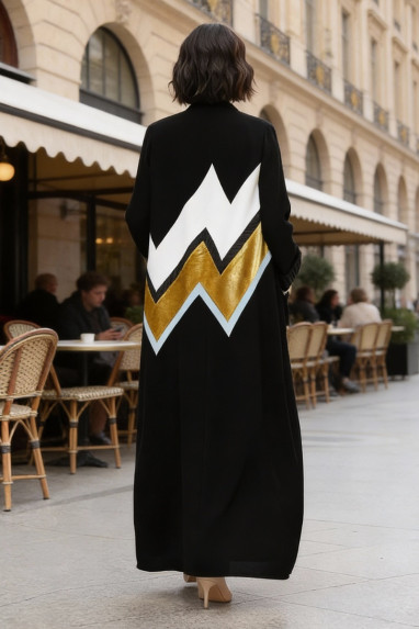 عباية كريب و مخمل 01030