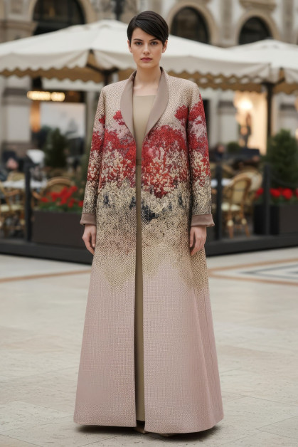 عباية من قماش الجاكار الفاخر 010119