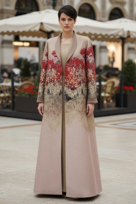 عباية من قماش الجاكار الفاخر 010119