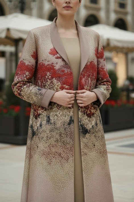 عباية من قماش الجاكار الفاخر 010119