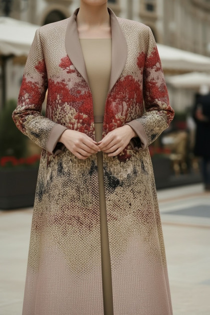 عباية من قماش الجاكار الفاخر 010119