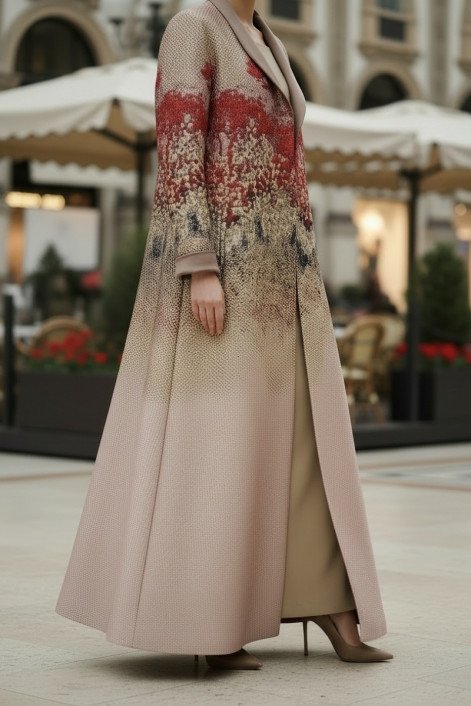 عباية من قماش الجاكار الفاخر 010119